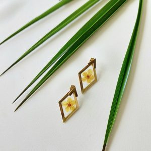 jedne naušnice tri stila baklava žute